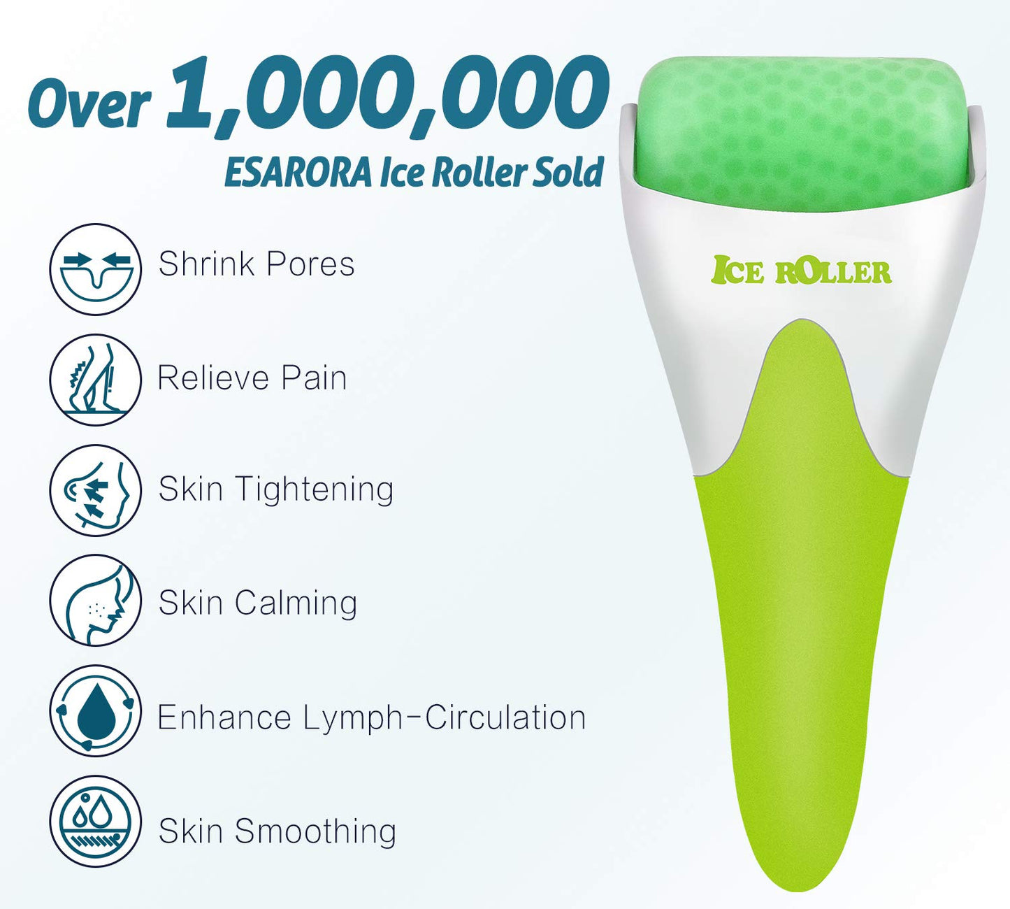 ESARORA Ice Roller for Face & Eye, Puffiness, Migraine, Pain Relief and Minor Injury, Skin Care Products