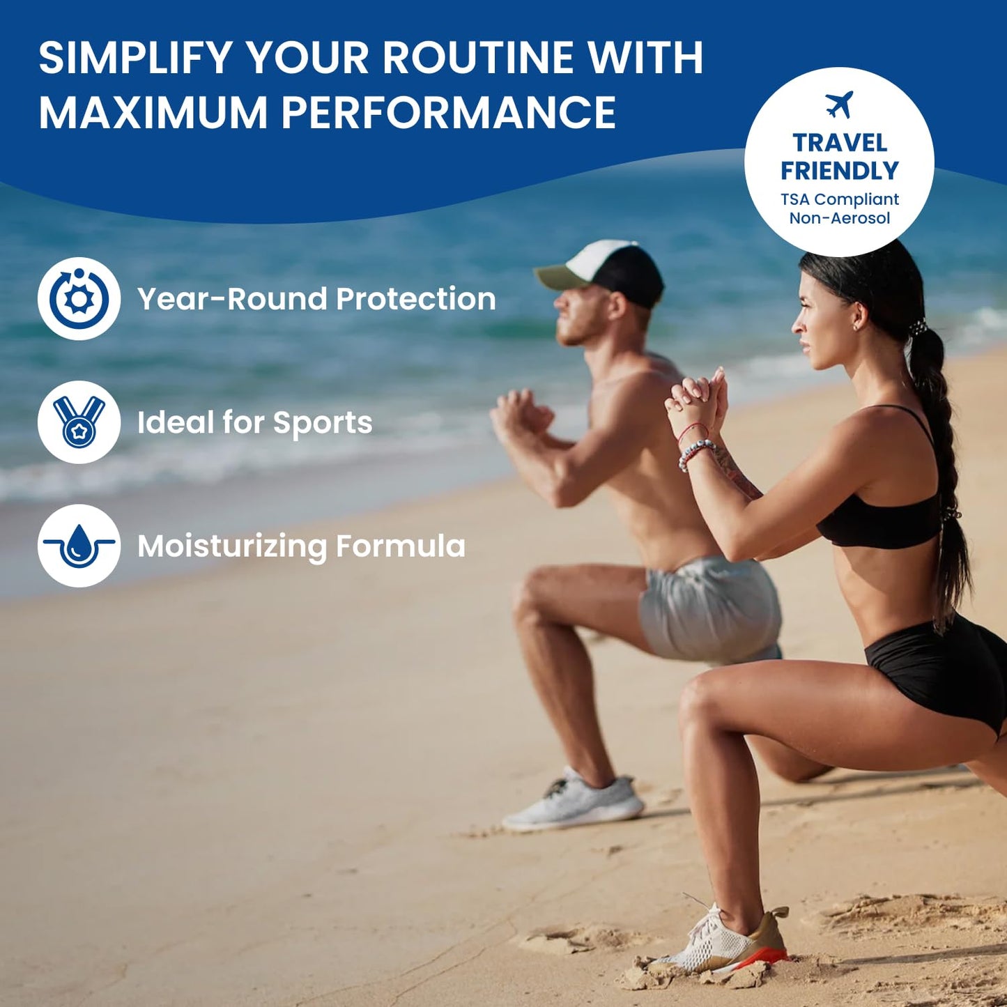 BU SPF 50 Sunscreen Spray for Face and Body, Fragrance Free, Clear Non Aeorsol, Non Greasy and Water Resistant (3-pack)