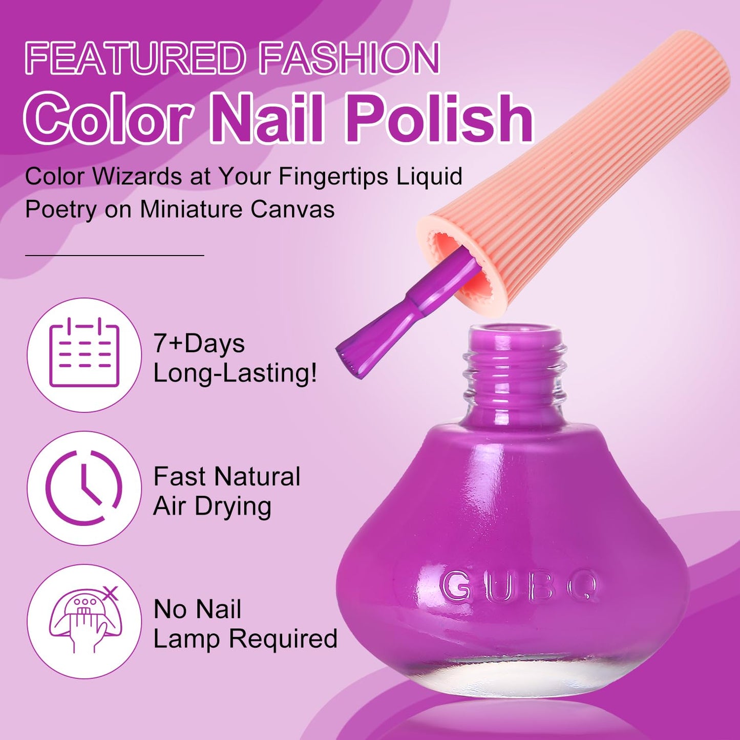 Major Dijit Magenta Purple Quick Dry Regular Nail Polish - Nail Art Lacquer, 0.41 Fl Oz