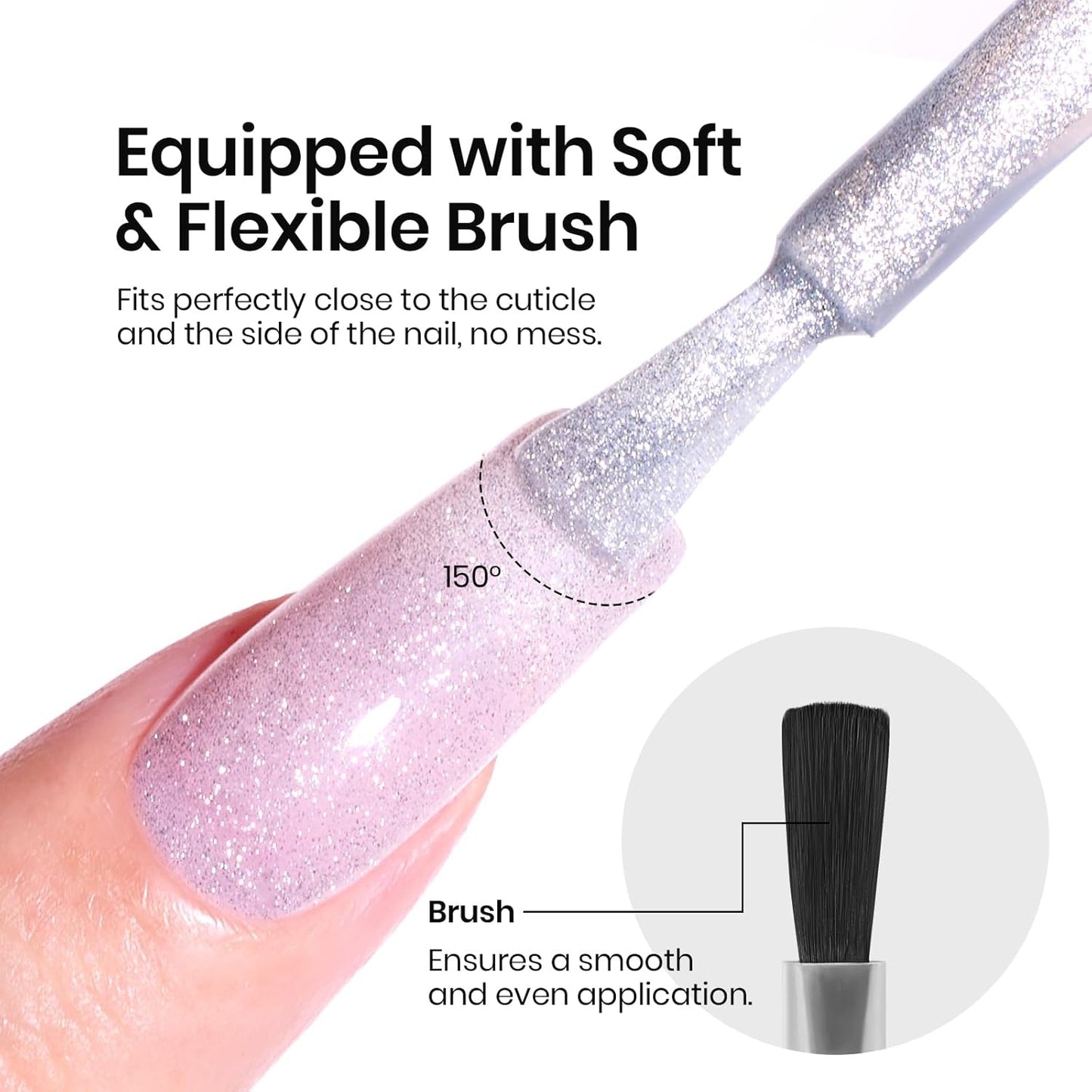 Beetles Cat Eye Gel Top Coat，2 in 1 Top Coat Gel Nail Polish & Cat Eye Magnetic Effect No Wipe - Shine Finish and Long Lasting, Soak Off LED Nail Lamp Nail Art Design Manicure Diy at Home