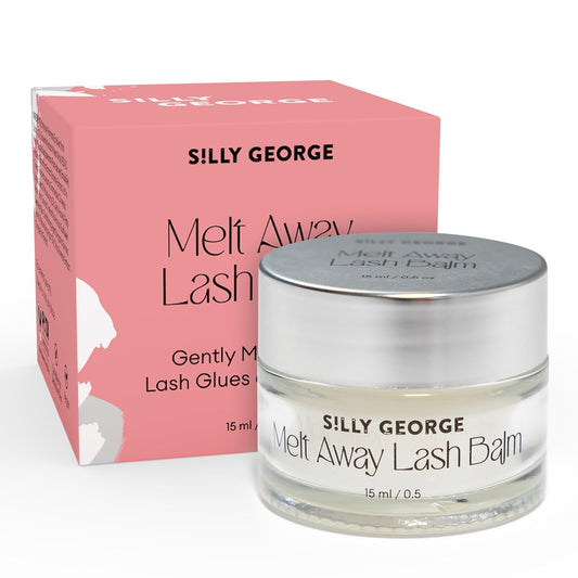 Silly George Melt Away Makeup & Lash Extension Remover - Removes All Eye Makeup (Including Mascara & Eyeliner) + Lash Extensions & Adhesives - Hydrating Moisturizer for Eyes & Lashes - 15 milliliters