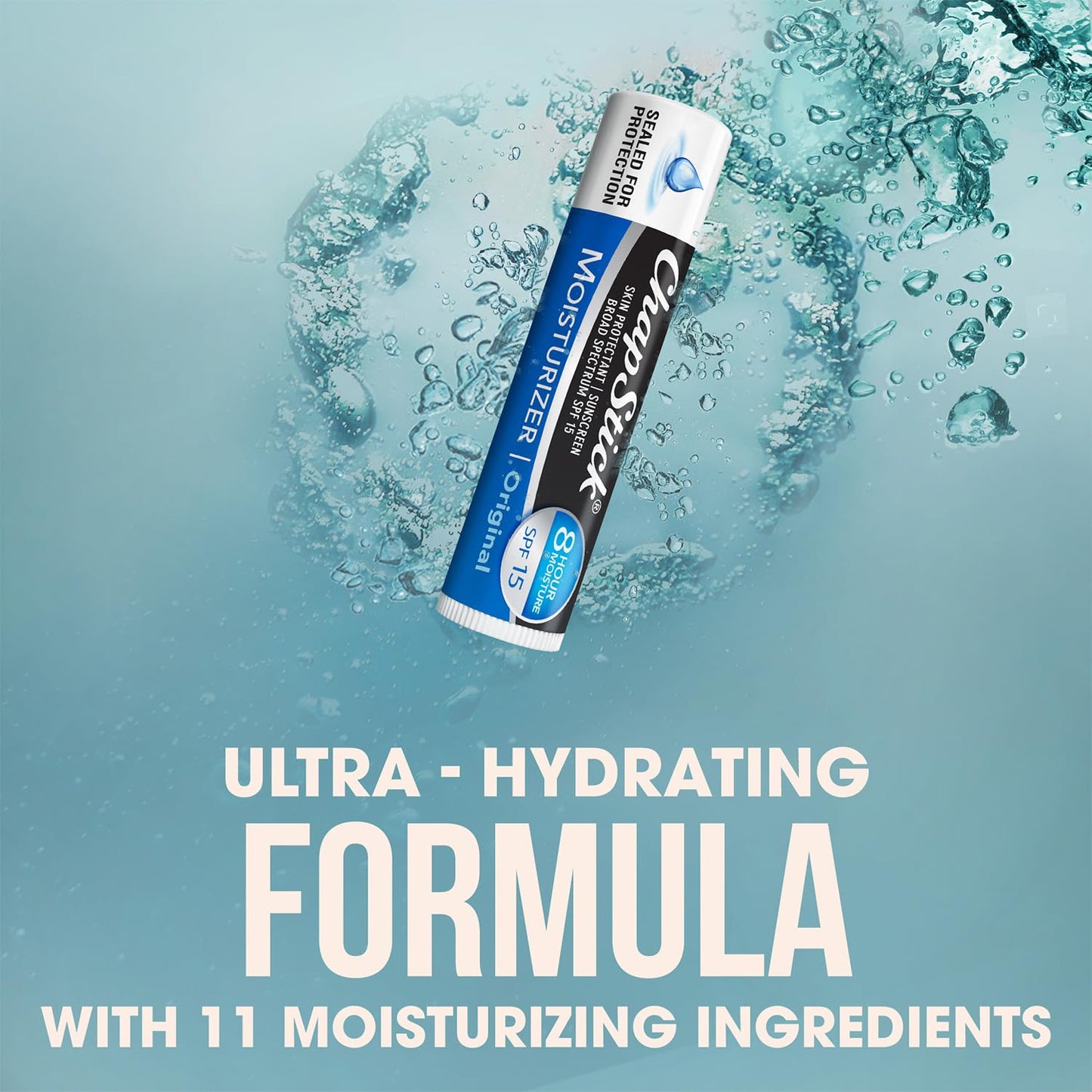 ChapStick Moisturizer 2-in-1 Lipcare 9-Pack (3 SPF 12, 6 SPF 15) – Original Lip Balm with Broad Spectrum SPF, Aloe & Vitamin E, 0.15 Ea