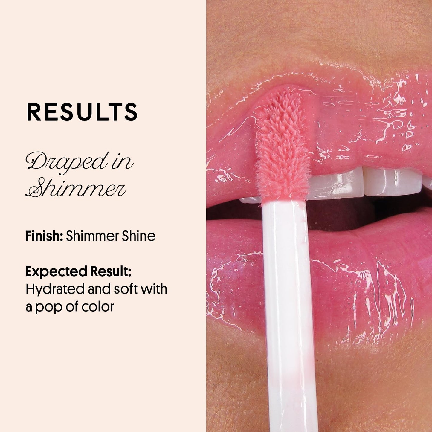 Winky Lux Pink Opal Very There Lip Oil - Hydrating Nude Pink Gloss with Jojoba Oil, Non-Sticky Glossy Lip Oil, Tinted Pink Shimmer Gloss for Juicy Lips & Soft Vanilla Scent