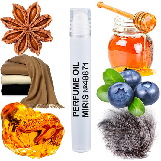 MIRIS Perfume Oil No. 48871, Inspired by Oud Kalemat, Long-Lasting Unisex Roll-On For Women and Men, Rollerball 0.34 Fl Oz / 10 ml