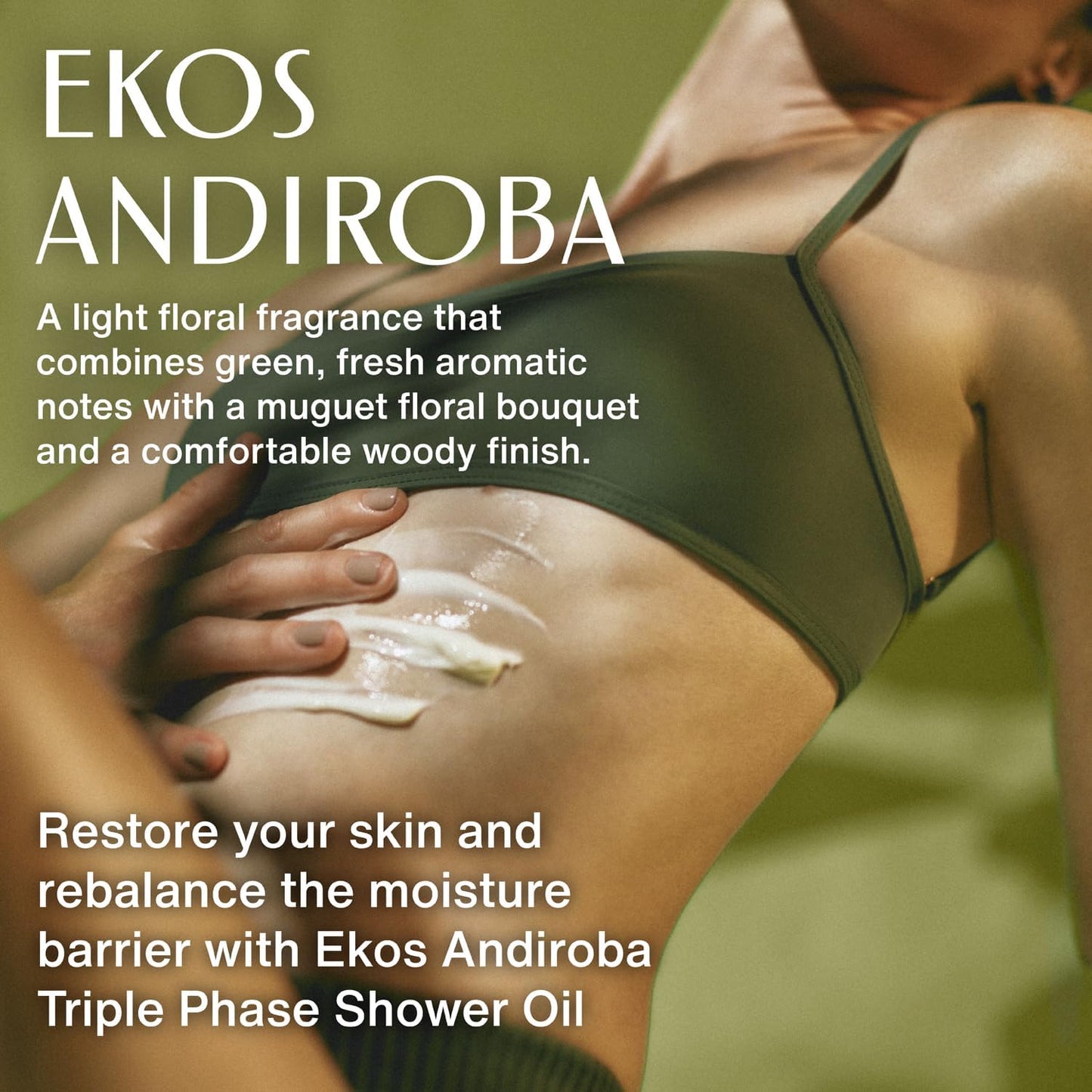 natura - Ekos Andiroba Triple Phase Shower Oil - Restorative In-Shower or Bath Body Oil - Anti-Damage - Scented - Bath Oil - Skin Moisturizer - Vegan Skin Care - Brazilian Beauty - 6.7 fl oz (200ml)