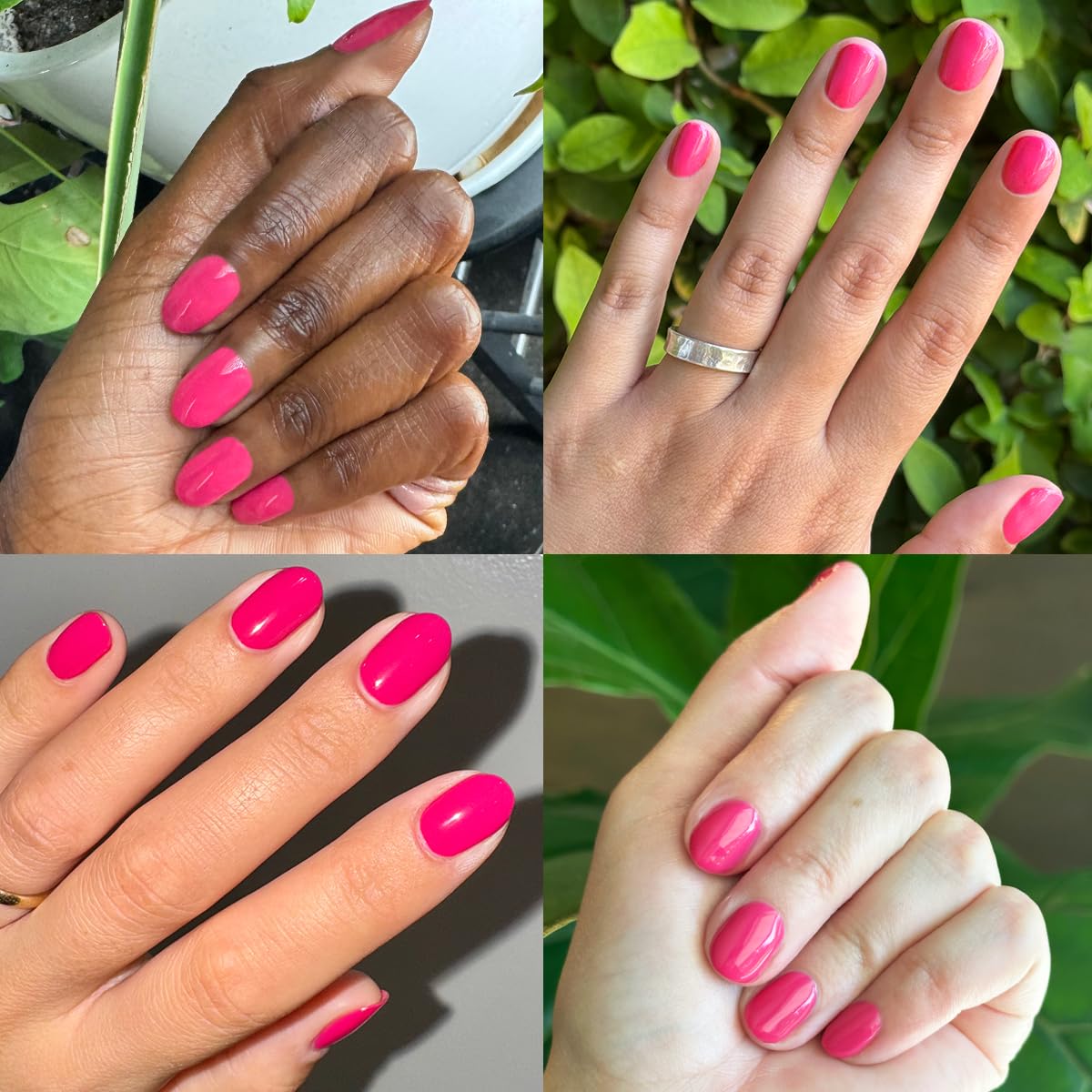 Olive & June Gel Polish | UV LED Nail Lamp Needed | Long Lasting Formula | Up to 21 Days of Wear | Damage-Free Removal | Salon-Quality Manicure, Pedicure at Home | XOXO | Hot Pink