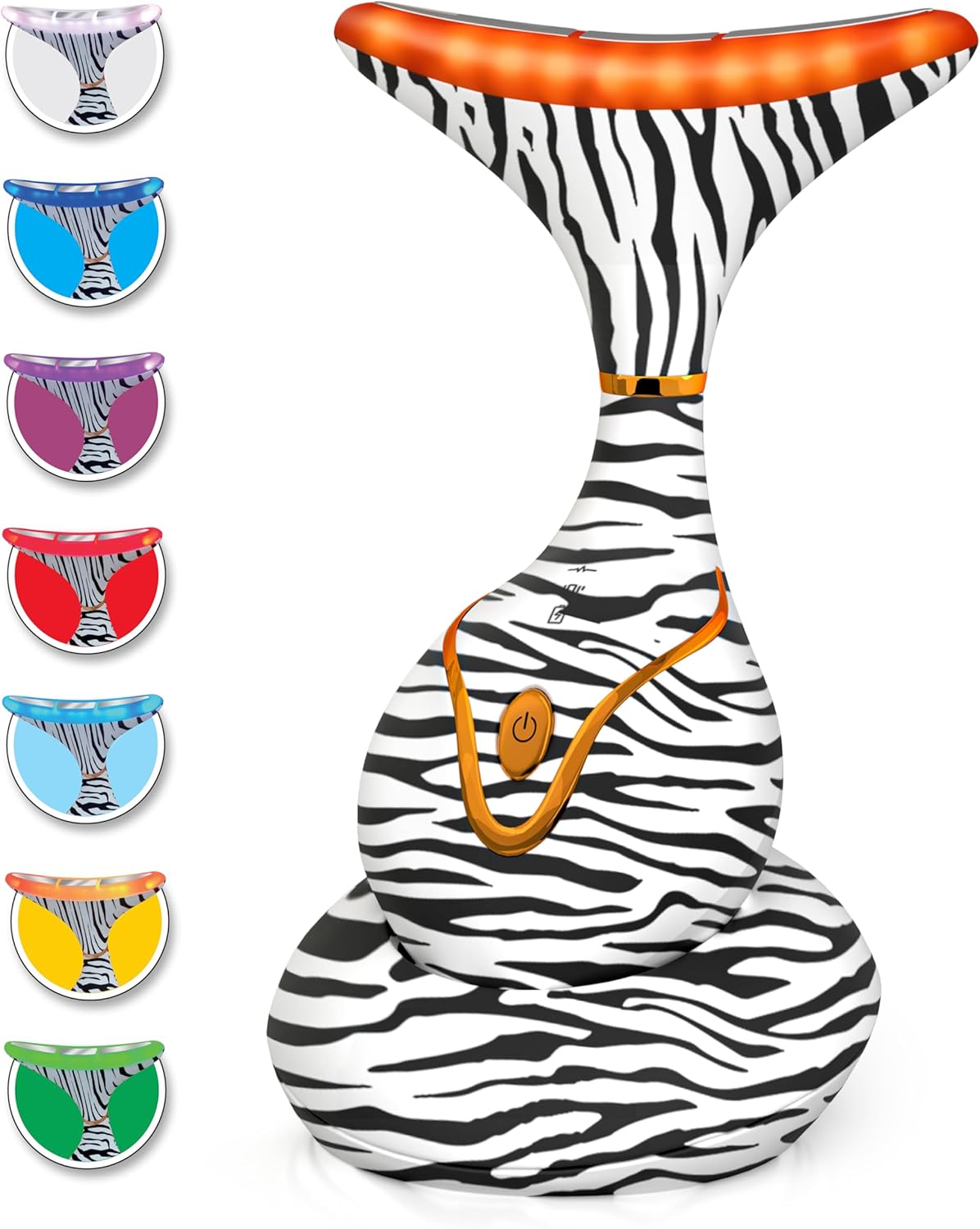 GLO24K Red Light for Face & Neck Beauty Device - 7 in 1 Facial Massager Tool and Neck Care Device for Neckline Care, Face and Neck Massager for Women