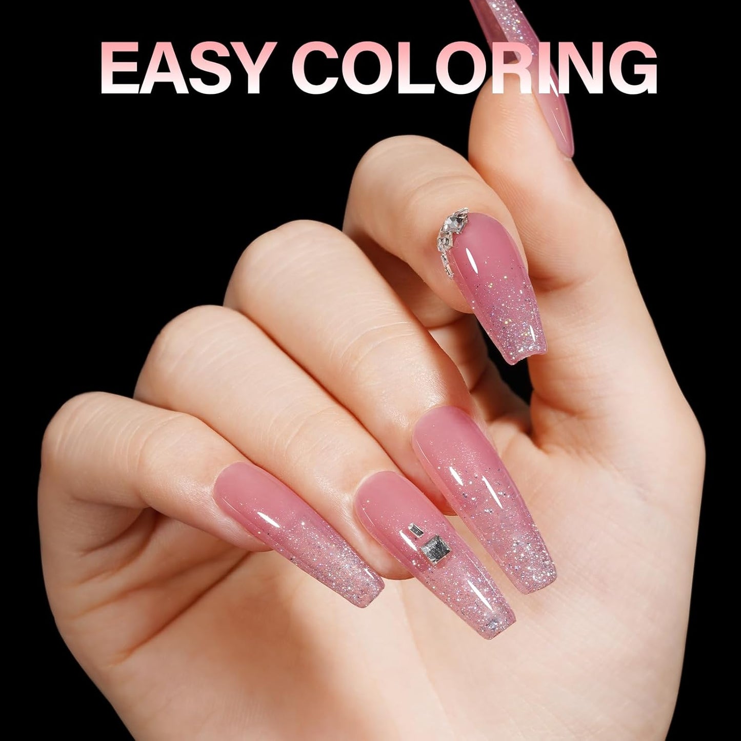 AILLSA Long Coffin Nail Tips Half Matte Full Cover Nails Tips Clear Acrylic Pre-Shaped Tips Flase Press on Nail Tips for Extentions Nails Manicure Salon DIY 216PCS 12 Sizes