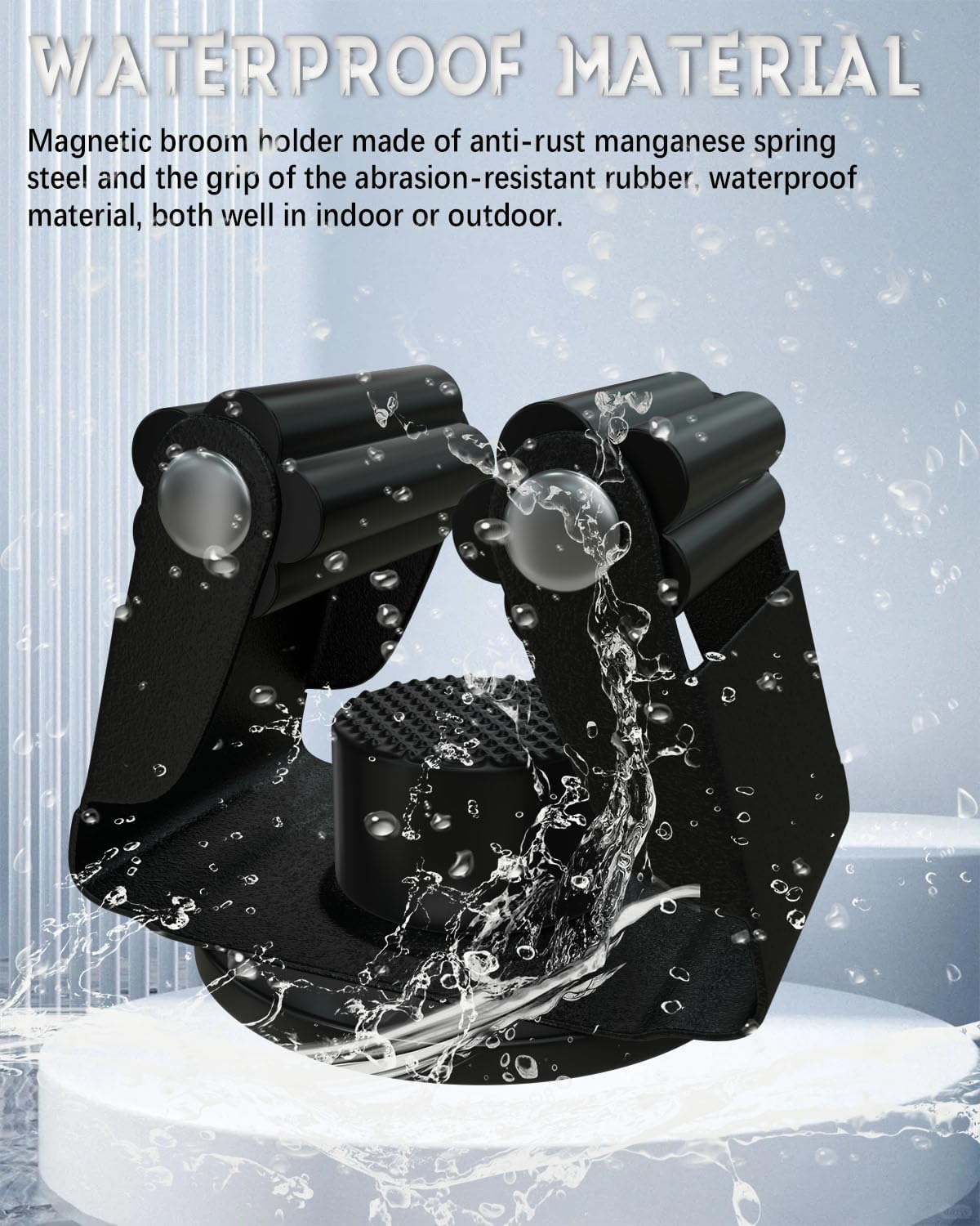 Magnetic Broom Holder Heavy Duty, Magnetic Broom and Mop Organizers for Fridge - Magnet Waterproof Mop Broom Holder for Garage Kitchen Laundry Work Shop - 8 Pack