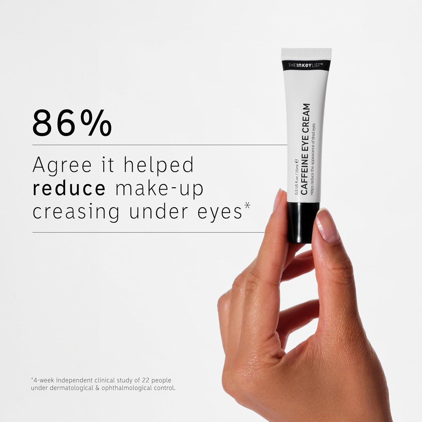 The INKEY List Caffeine Eye Cream, Reduce Eye Puffiness and Dark Circle, Blur Fine Lines, 0.5 fl oz