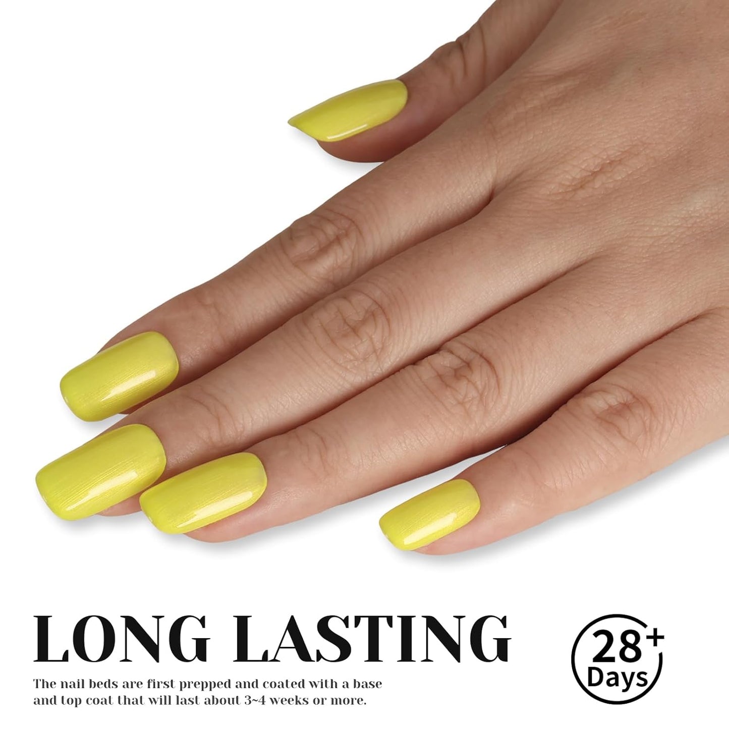 Lemon Yellow Pearl Gel Nail Polish,15ml UV/LED Lamp Soak Off Sparkly Shimmer Yellow Chrome Gel Polish for Manicure Salon or DIY Nail Art at Home- GP0095