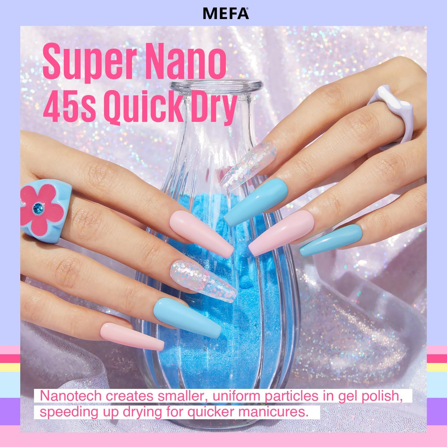 MEFA 35 Pcs Pastel Gel Nail Polish Set, 32 Colors Spring Collection Gel Nail Polish Kit Macaron Pink Green Nail Art Manicure DIY Home Decoration Beginners Gifts for Women Girls
