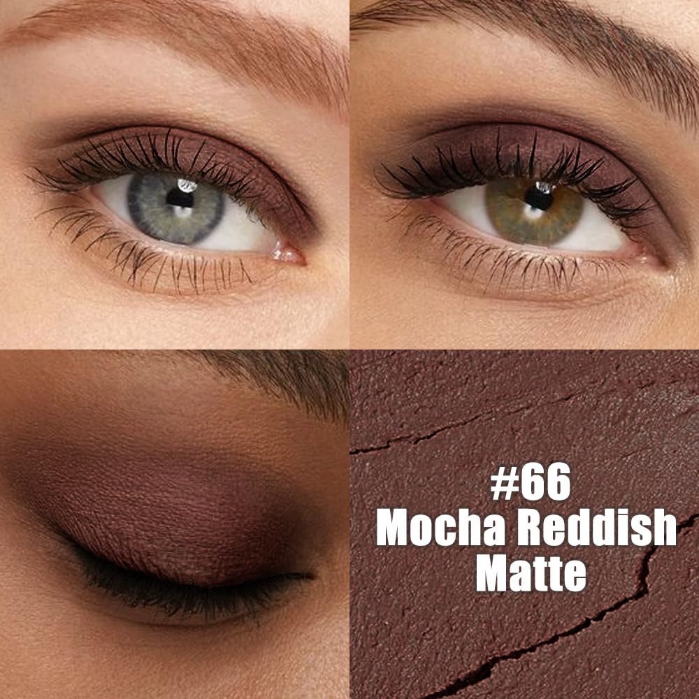 Kaely Cream Eye Shadow Sticks, Mocha Reddish Matte Eyeliner Pencil Eyeshadow Palette Makeup, Eye Highlighter Brightener Stick for Older Women Waterproof Pigmented, sombras para ojos, New-66