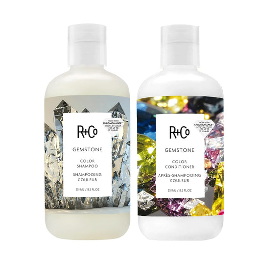 Gemstone Color Shampoo + Conditioner + Waterfall Deluxe Sample | Prolonged Color Vibrancy, Repairs + Nourishes Hair | Vegan + Cruelty-Free | 2 x 8.5 Oz + .05 Oz Deluxe Sample