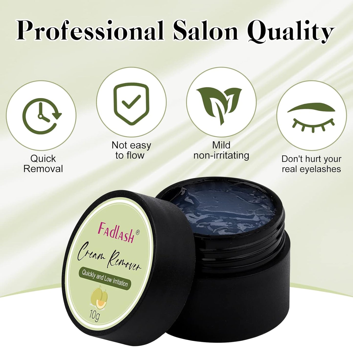 Eyelash Extension Remover 10g Cream Lash Extension Remover Dissolves Powerful Eyelash Glue Remover Low Irritation eyelash remover for lash extensions Lash Glue Remover for Sensitive Skin(Hami Melon)