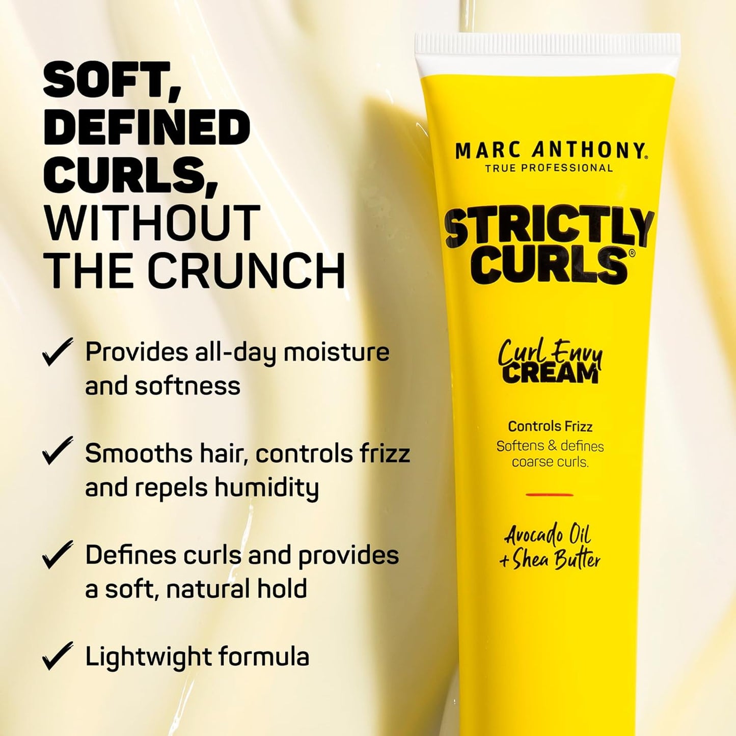 Marc Anthony Curl Cream with Shea Butter & Oils Defines & Softens Curly & Wavy Hair, Set of 2