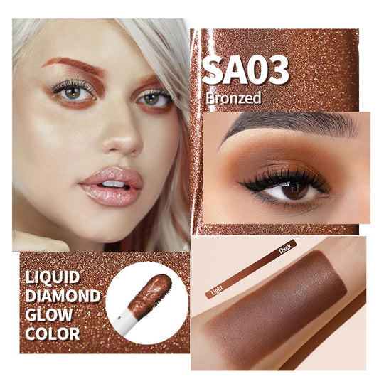 Oulac Matte Eye Shadow Matte Eyeshadow Coffe Eyeshadow Liquid Eye shadow Base& Cream Bronzer Duo| Buildable Smooth Eye Makeup, Wrinkle Resistant, Vegan, Cruelty-Free SA03