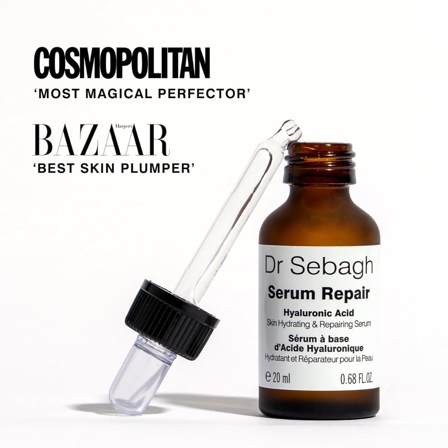 Serum Repair (0.68 fl oz) | Award-Winning Hyaluronic Acid Facial Hydrator | Anti Aging & Wrinkle | Skin Moisturising & Repairing Formula | Collagen Boosting Youthful Glow For Women & Men