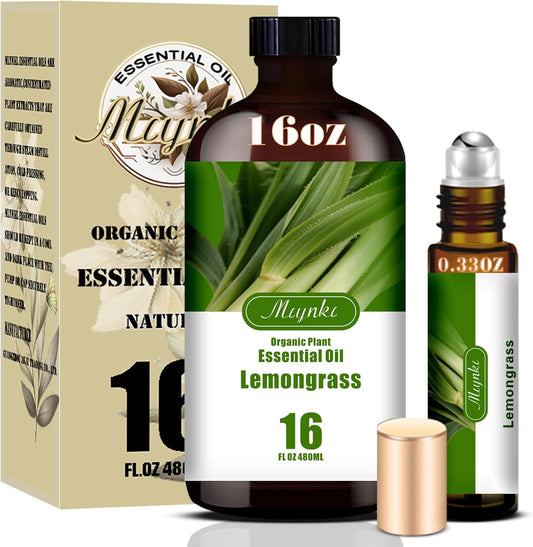 Lemongrass Essential Oil-Lemongrass Fragrance Oil 16.33oz (490ml)-100% Pure Natural Scent for Diffusers, Candles, Soap Making & Aromatherapy-Relaxing Home & Gift Essential Oil for Bath, Massage