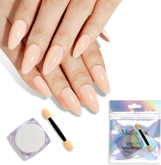 MelodySusie Gold Chrome Nail Powder for Gel Nails,Pearl Powder Mirror Effect Pigment Pearlescent Mermaid Pigment Pearl Glitter for Home DIY Salon Use