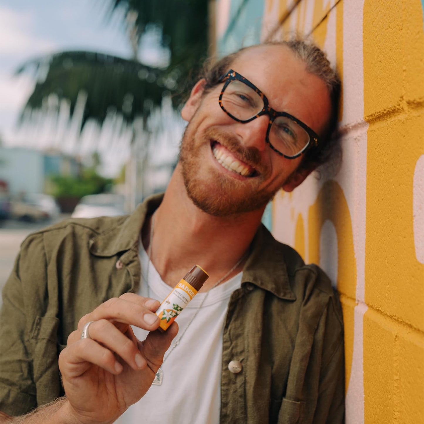 Badger Sweet Orange Cocoa Butter Lip Balm, 100% Organic Lip Balm, Hydrating Long Lasting Lip Moisturizer, Large Stick Lip Care, 4-pack