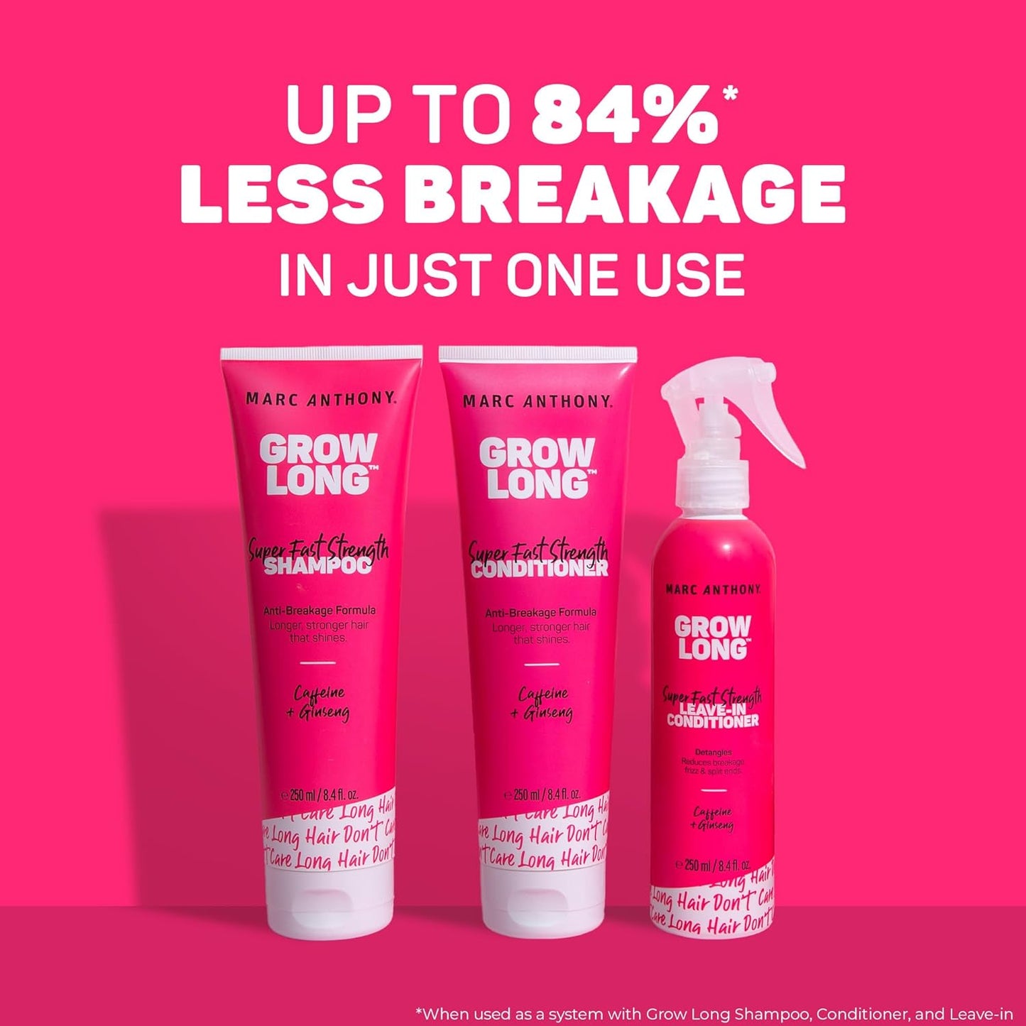 Marc Anthony Strengthening Conditioner, Grow Long - Anti-Frizz, Anti-Breakage & Nourishing Formula For Split Ends, & Hair Growth - Biotin, Vitamin E, Caffeine & Ginseng for Dry & Damaged Hair