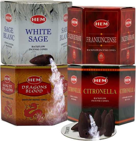Variety Backflow Incense Cones for Waterfall and Mat Bundle Inciensos Aromaticos|Incienso|Inciense|Insienso