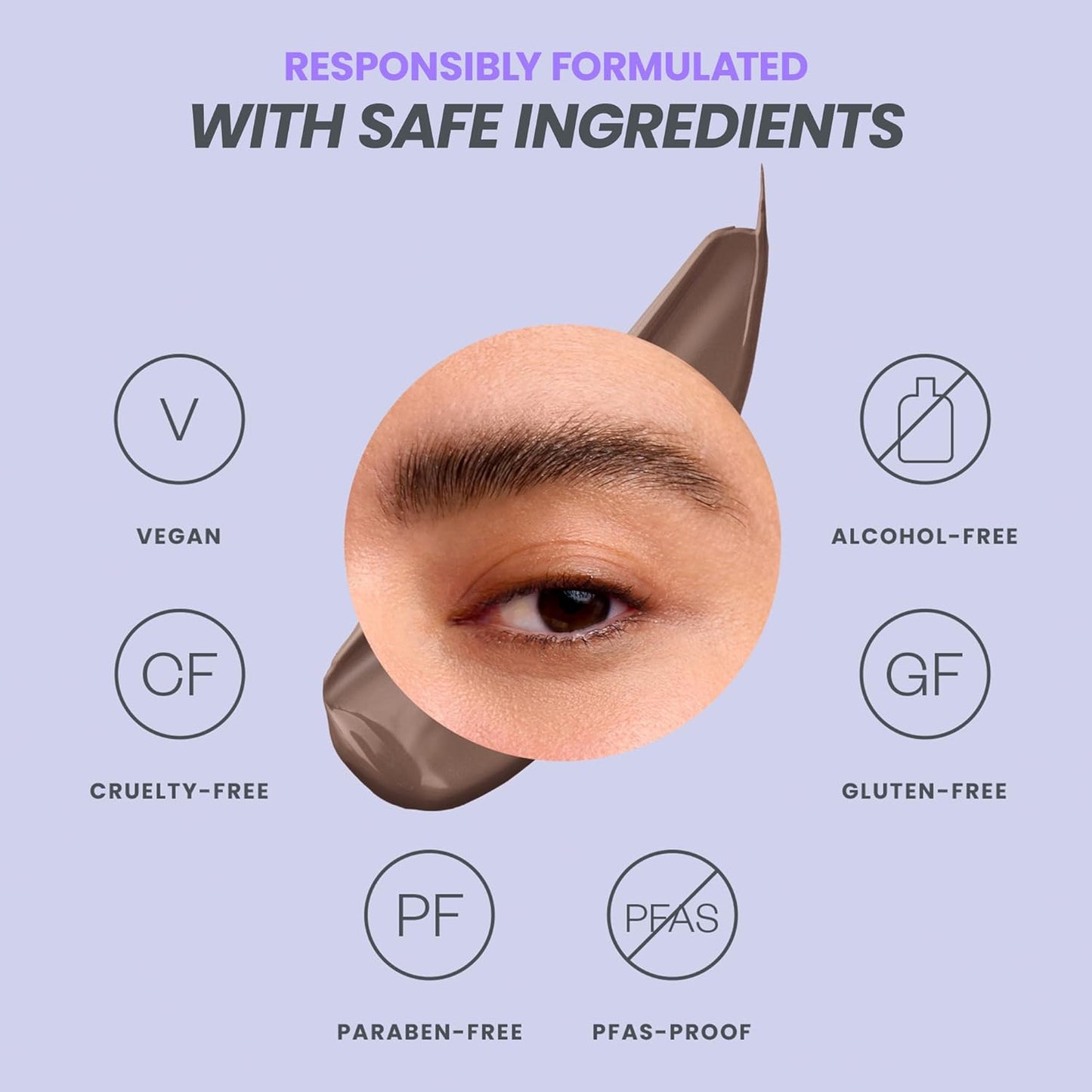 Wonderskin Wonder Blading Brow Stain & Go Masque - Long Lasting Eye Brow Tint, Transfer Proof and Smudge Proof Eyebrow Tint Stain (Dark Brunette)