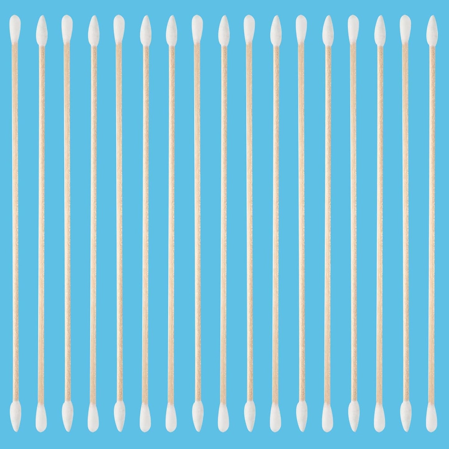 Norme 500 Pcs 6 Inch Gun Cleaning Swabs Long Cotton Swabs in Storage Box Long Pointed and Round Tip with Wooden Handle Buds for Makeup Baby Pet Care