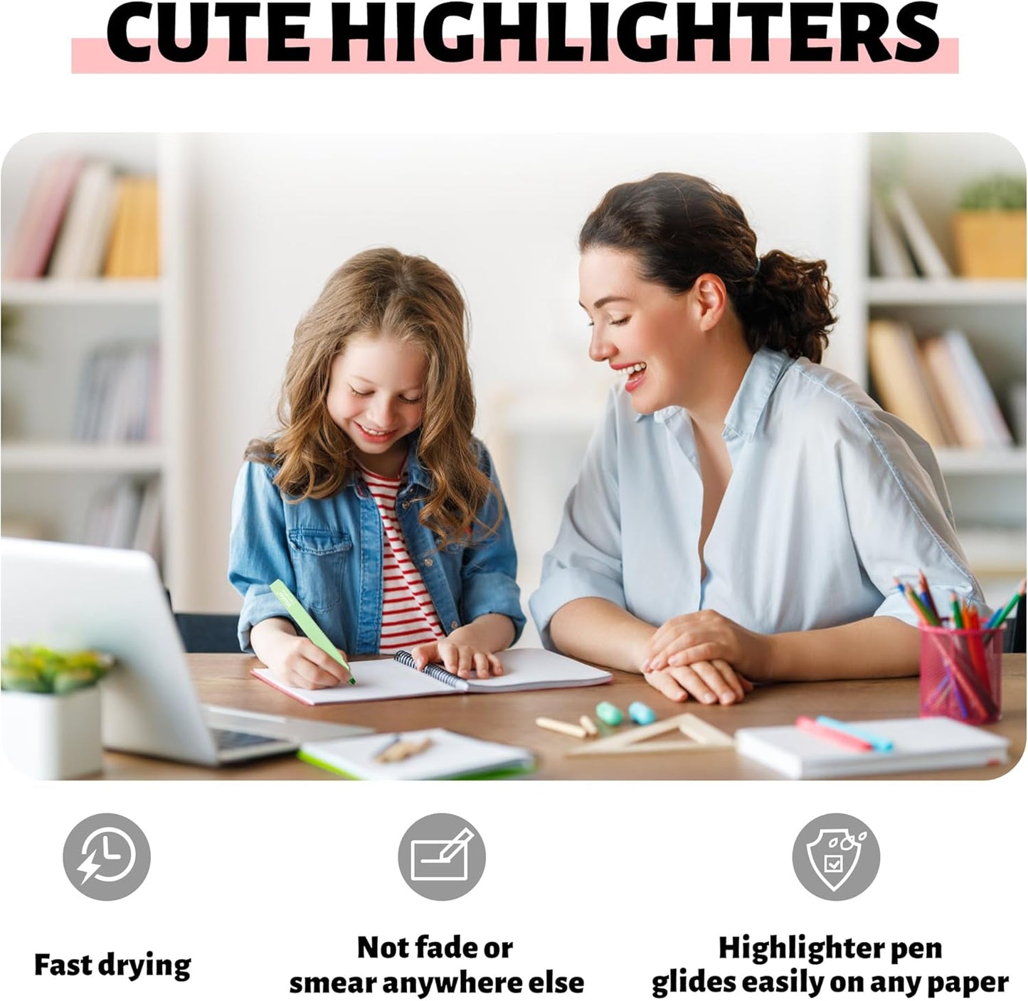 Bible Highlighters,10Pcs Chisel Tip Aesthetic Markers,Pastel Highlighters for Journaling Planner Notes School Supplies