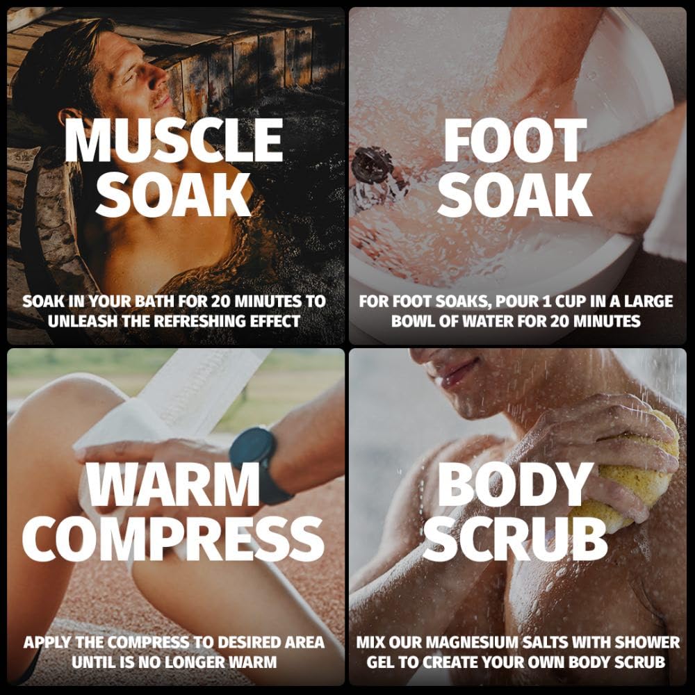 Coach Soak Recovery Bath Soak - Faster Absorption Than Epsom Salt for Pain - Rejuvenating Magnesium Flakes with 21 Minerals, Essential Oils & Bath Salts, 3lbs (Calming Lavender)