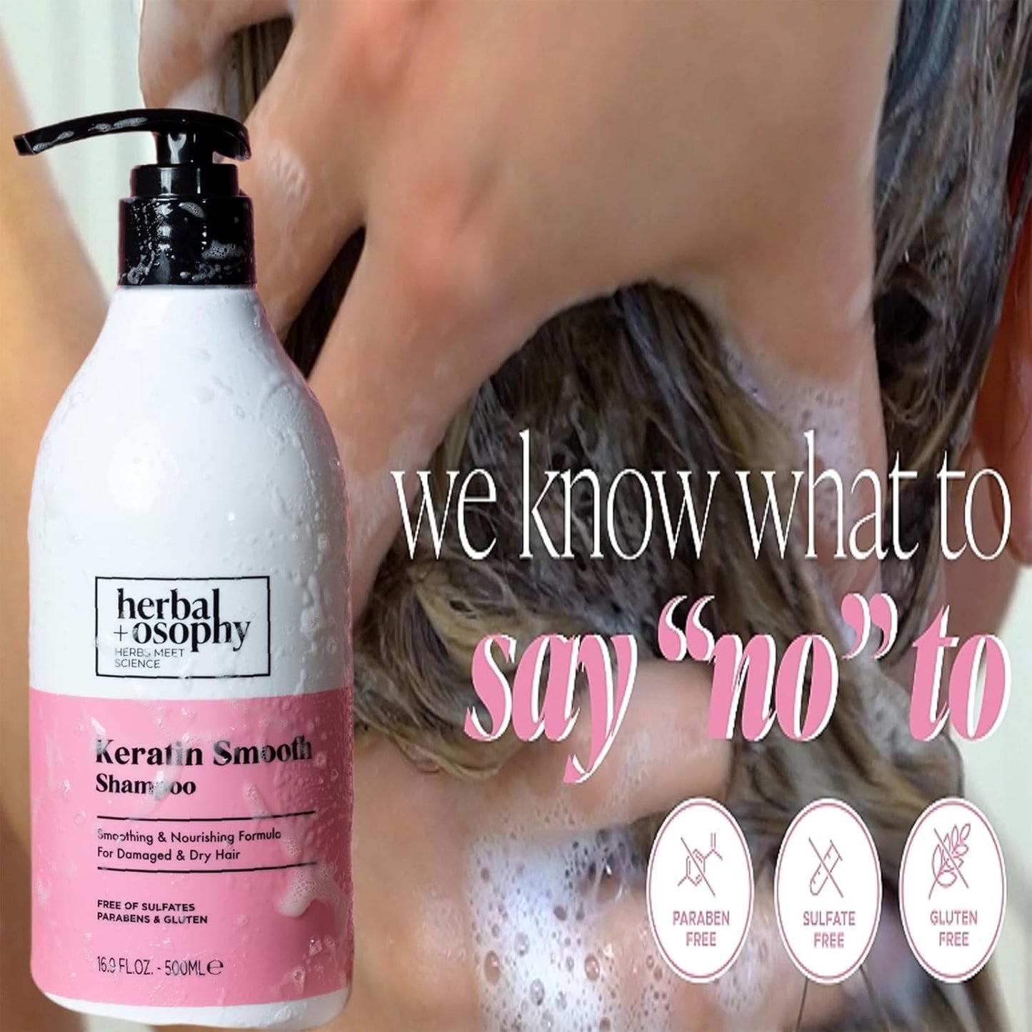 Keratin Strength Shampoo & Conditioner Set, Gluten-free, Sulfate-free, Paraben-free