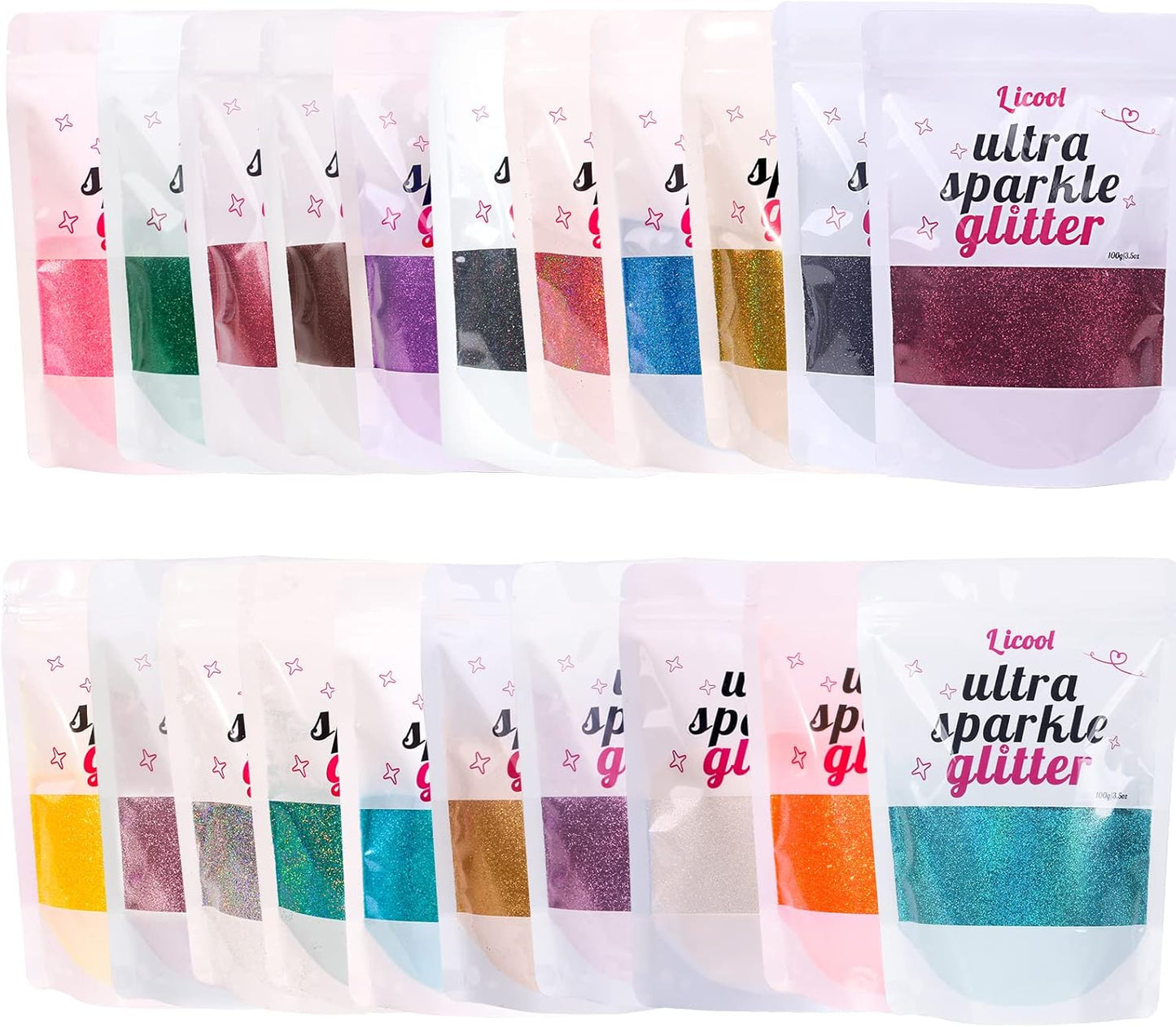 Fine Glitter for Nail Art, 100g/3.5oz Extra Fine Glitter Powder Packs for Epoxy Resin Art, Craft Glitter for Tumblers Candle Slime Making, Festival Body Face Eyeshadow Nail Glitter (Valentine Red)