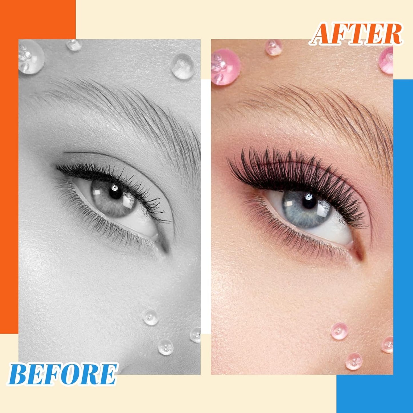 B&Q Lash Clusters 30D-D-9-16MIX 280 Clusters Manga Lashes False Eyelash Lash Extensions Individual Lashes Cluster DIY Eyelash Extensions at Home (30D-D,9-16MIX)
