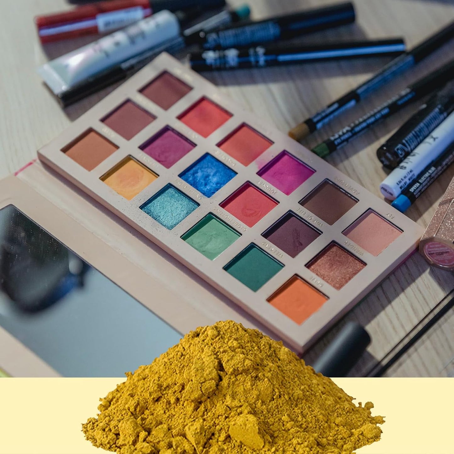 T-Miles Cosmetics Iron Oxide Yellow Pigment(20g) for DIY Eye Shadow Brow Powder Pressed Powder