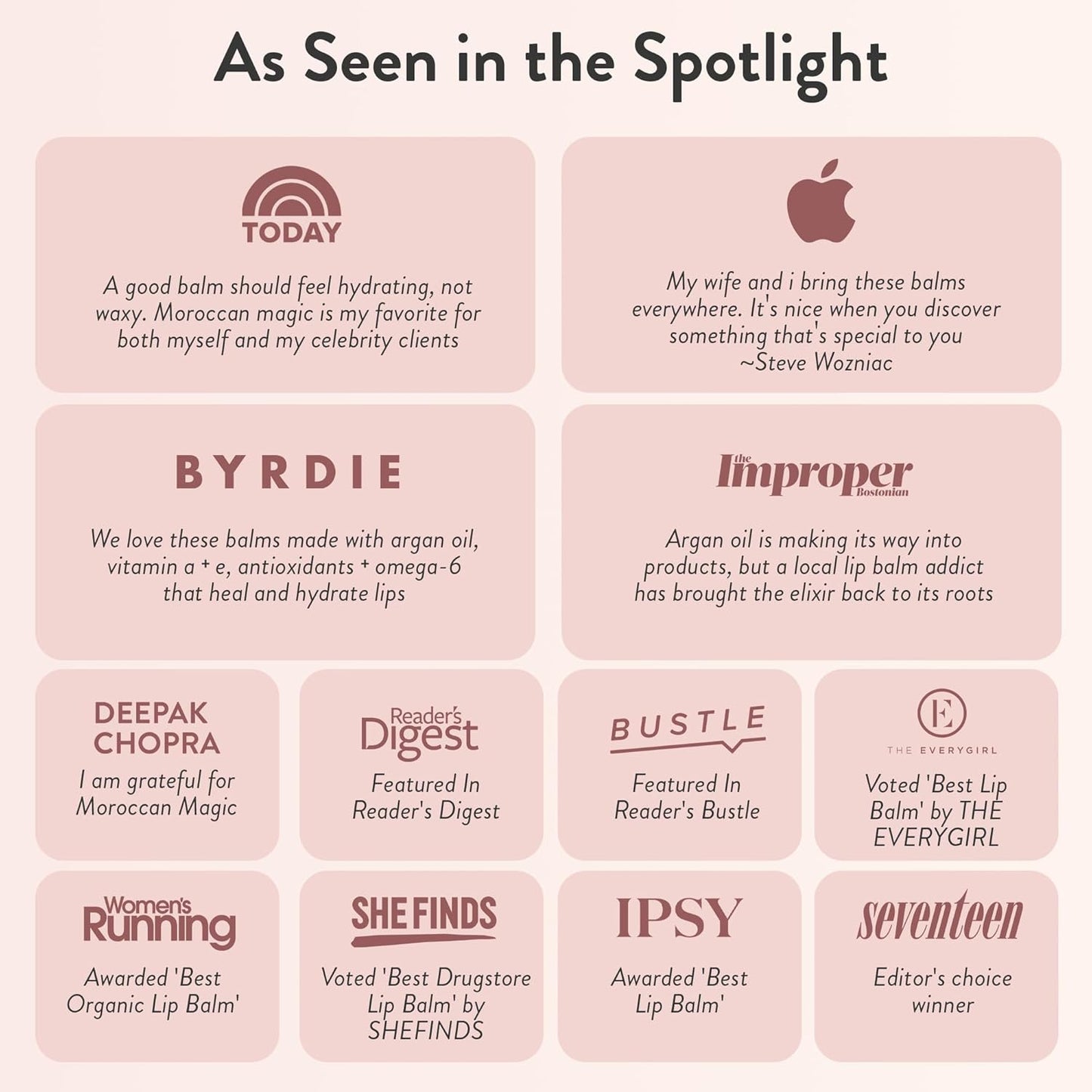 Moroccan Magic Organic Lip Balm Variety Pack Gift Set | Natural Argan and Essential Oils | Smooth | Non-Toxic Cruelty Free | 8 Pack