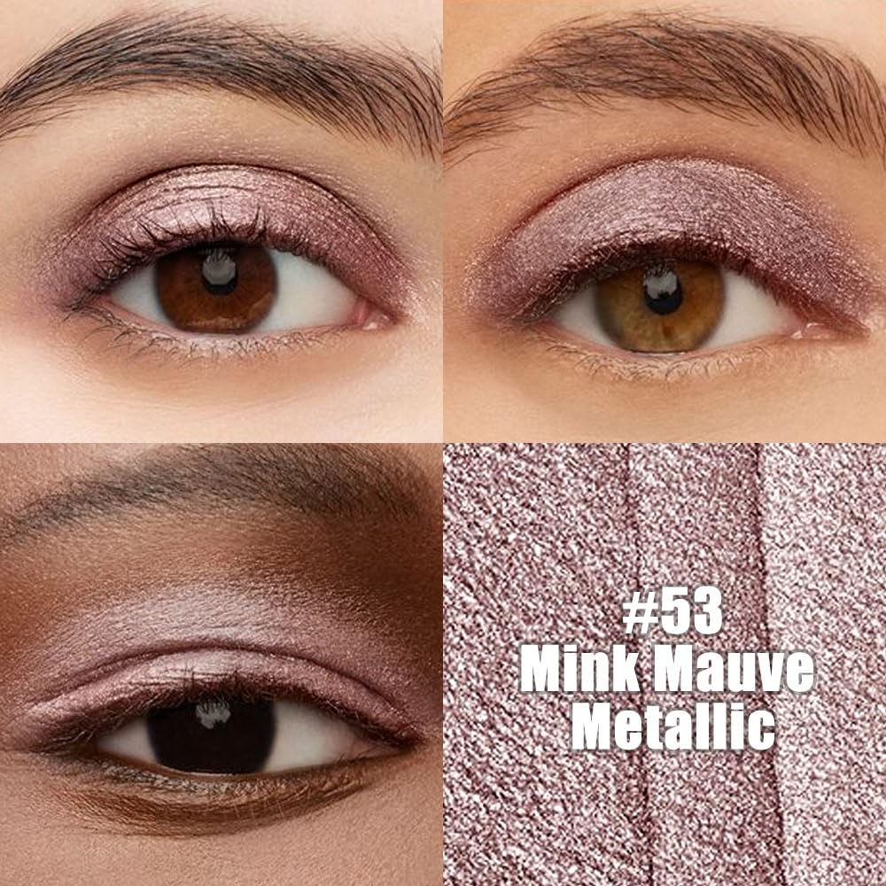 Kaely Cream Eye Shadow Sticks, Mink Mauve Metallic Eyeliner Pencil Eyeshadow Palette Makeup, Eye Highlighter Brightener Stick for Older Women Waterproof Pigmented, sombras para ojos, New-53