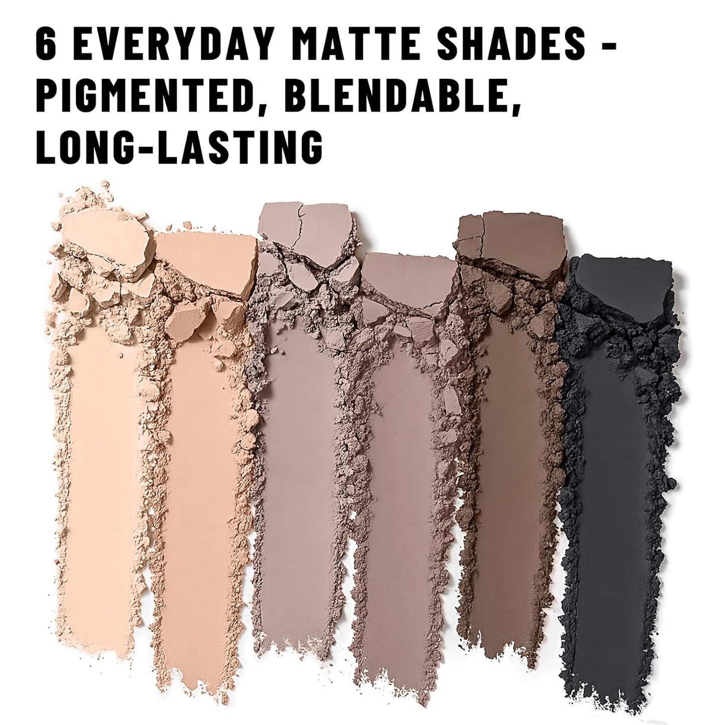 6 Colors Mini Eyeshadow Makeup Palette with Brush Neutral Nude Smoky Eye Shadow Taupe & Brown Matte Make Up Pallet with Mirror Highly Pigmented Long Lasting Waterproof Travel Size Gift Kit