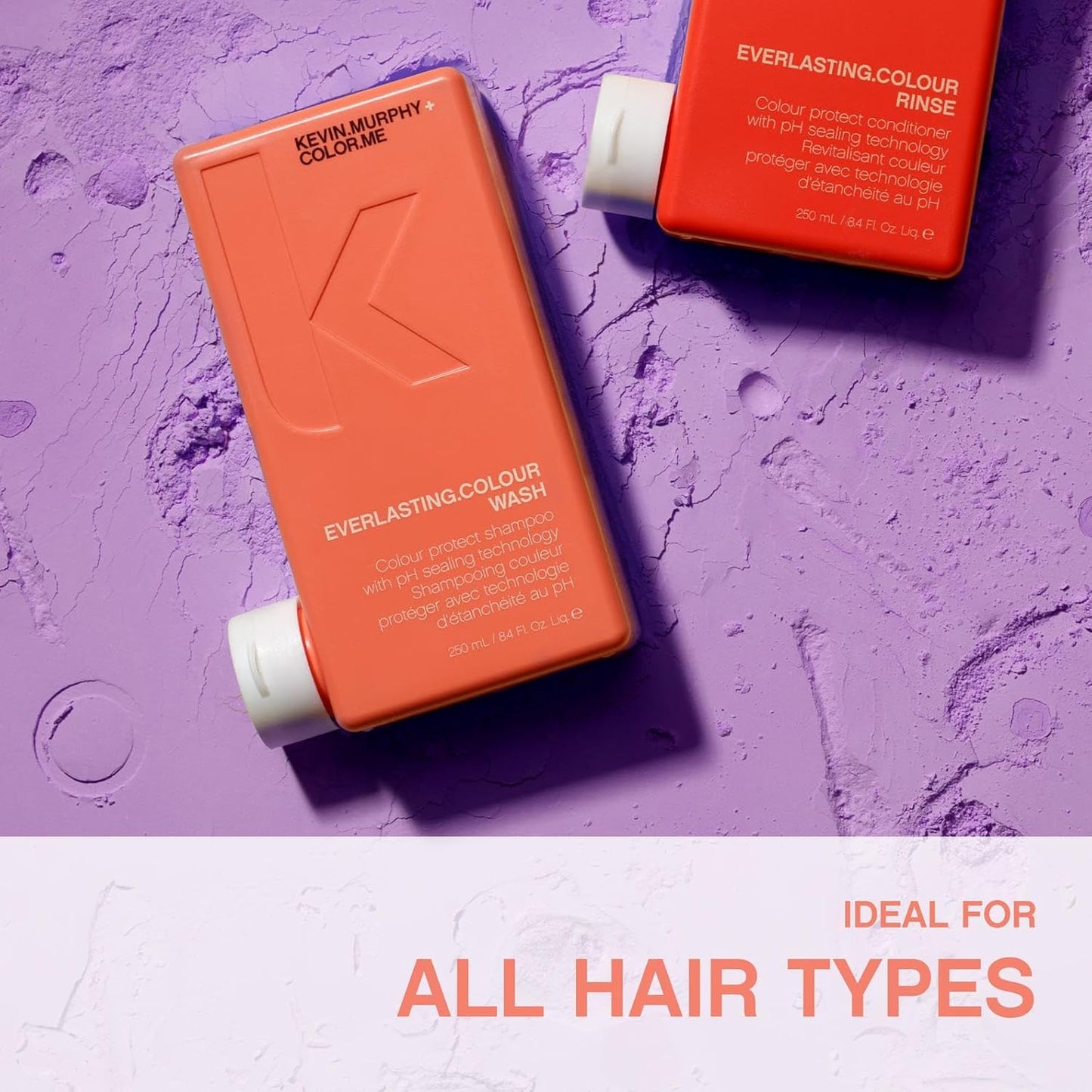 KEVIN.MURPHY EVERLASTING.COLOUR WASH - Hair Colour Shampoo - Colour Protect Hair Care - pH Balanced Shampoo - Sulphate Free - 250 mL / 8.4 fl oz