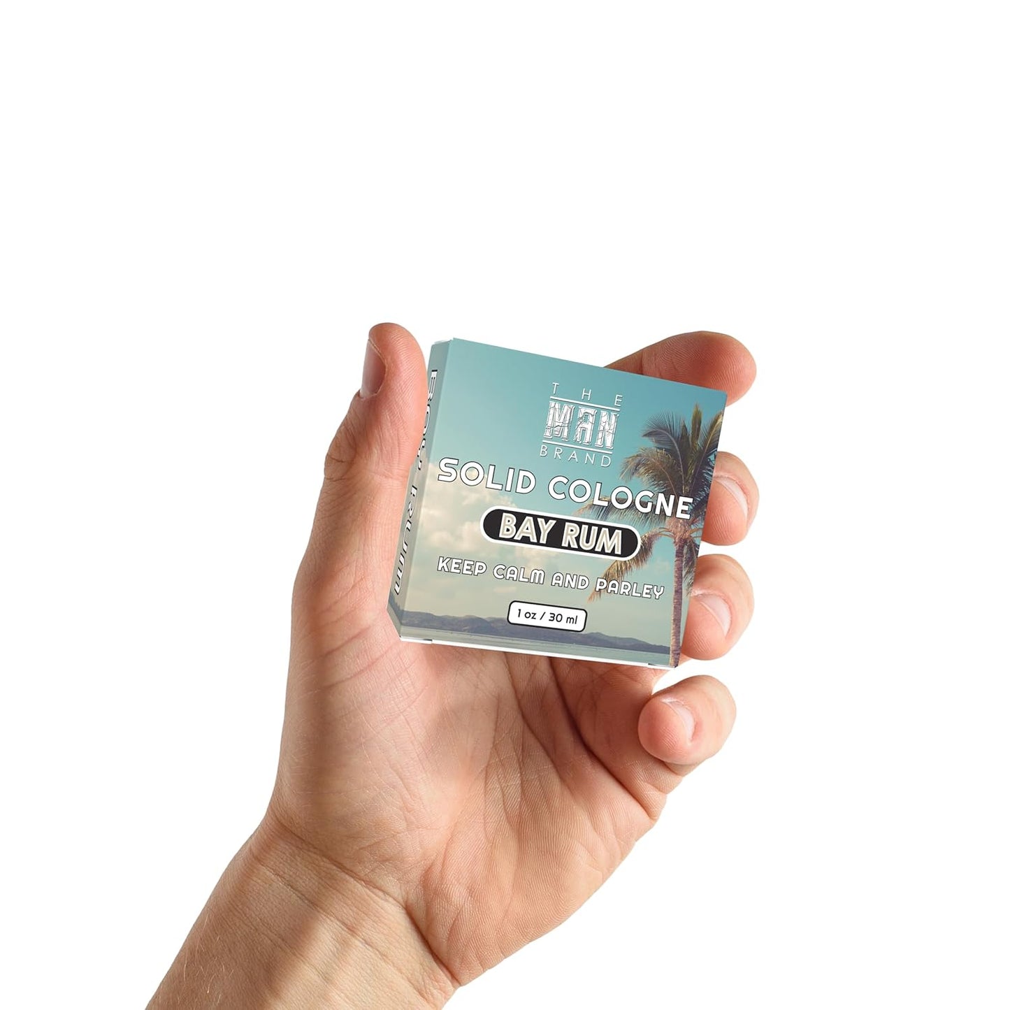 Solid Cologne Men's Bay Rum Cologne for Men, Wax Bay Rum Solid Cologne for men, Solid Perfume with a Bay Rum and coconut scent (1 Ounce, Bay Rum Mens Cologne Balm)