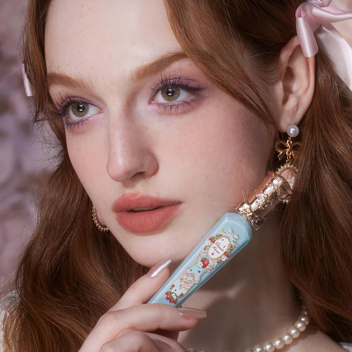 Flower Knows Strawberry Cupid Cake Lip Cream 3-Piece Set,V03+V06+V07 with Canvas Tote Bag & Hair Clip,Velvety Matte Liquid Lipsticks,Moisturizing Long Lasting Lip Stain for Girls & Wome