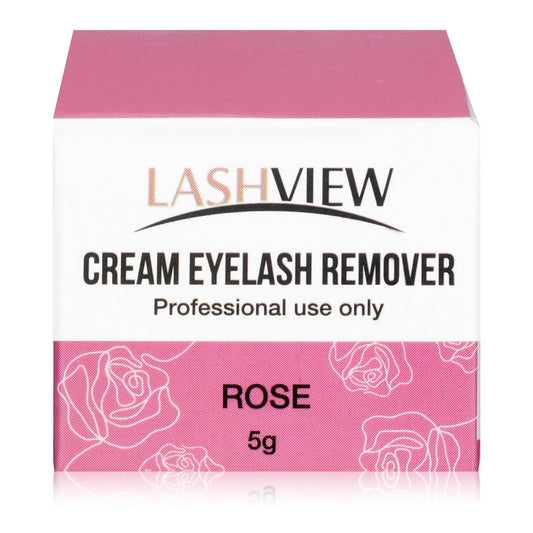 LASHVIEW Eyelash Extension Remover Cream, Light Rose Flavor Cream,Eyelash Adhesive Remover, Professional Eyelash Extensions Remover for Salon,5g