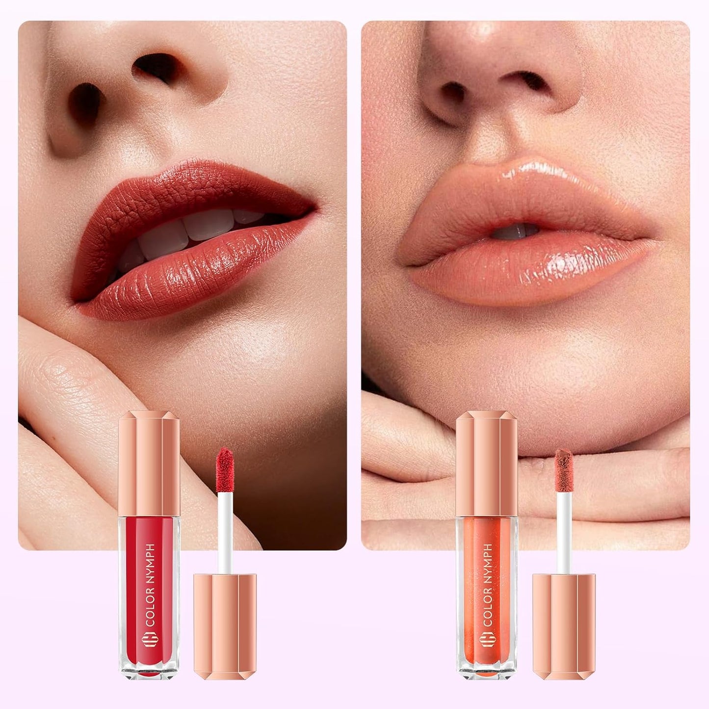 Color Nymph Small Makeup Palette Set for Face | Cosmetics Gift Set for Women & Girls | 12 Colors Eyeshadow, Blush, Highlighter, Contour Powder, Lip Gloss & Brush Kit | Travel-Friendly (Purple)