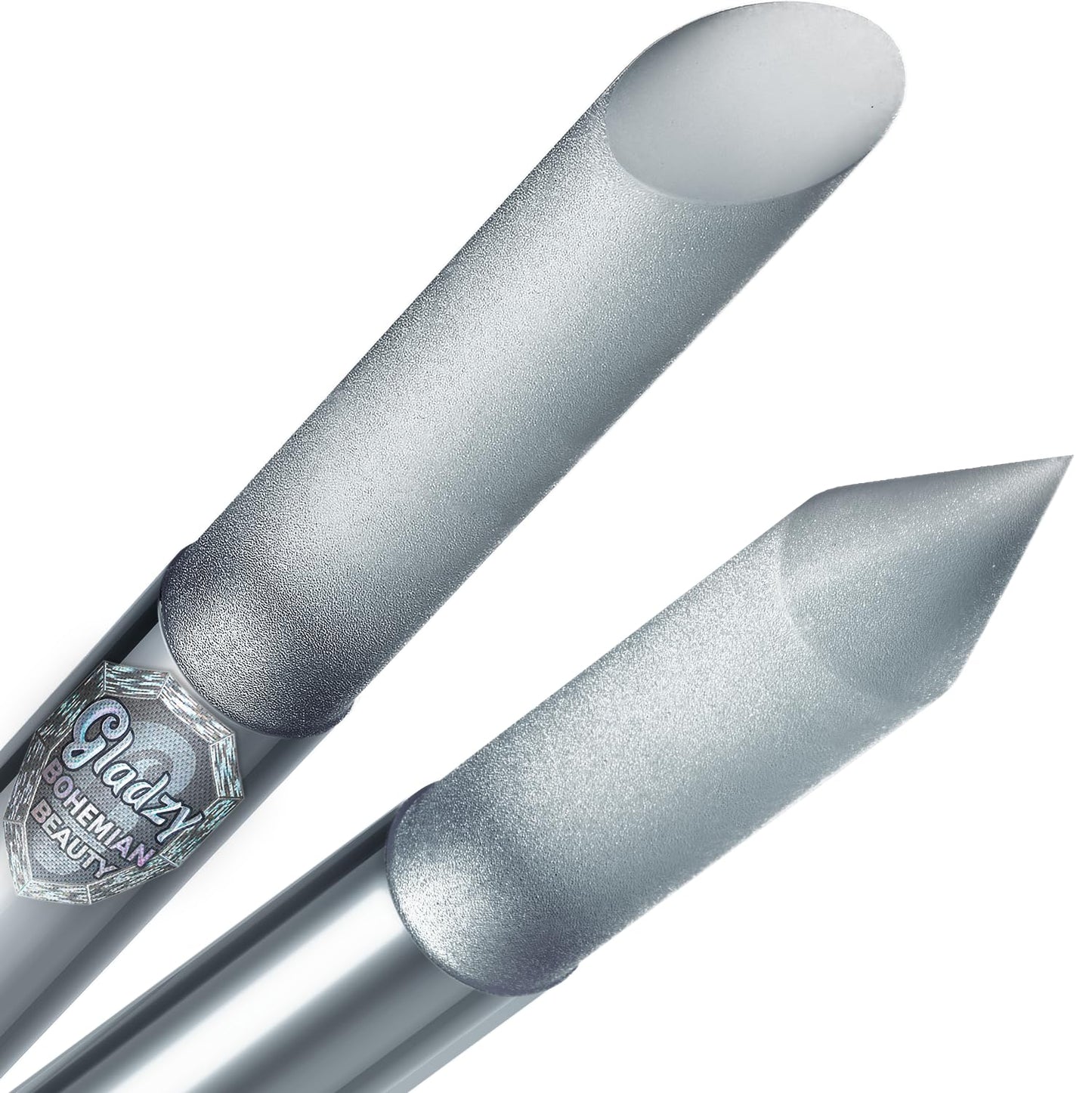 GLADZY Glass Cuticle Pusher - Manicure Cuticle Stick - Crystal Glass Cuticle Remover - Professional Nail Care Tool - Genuine Czech Quality Premium File Set