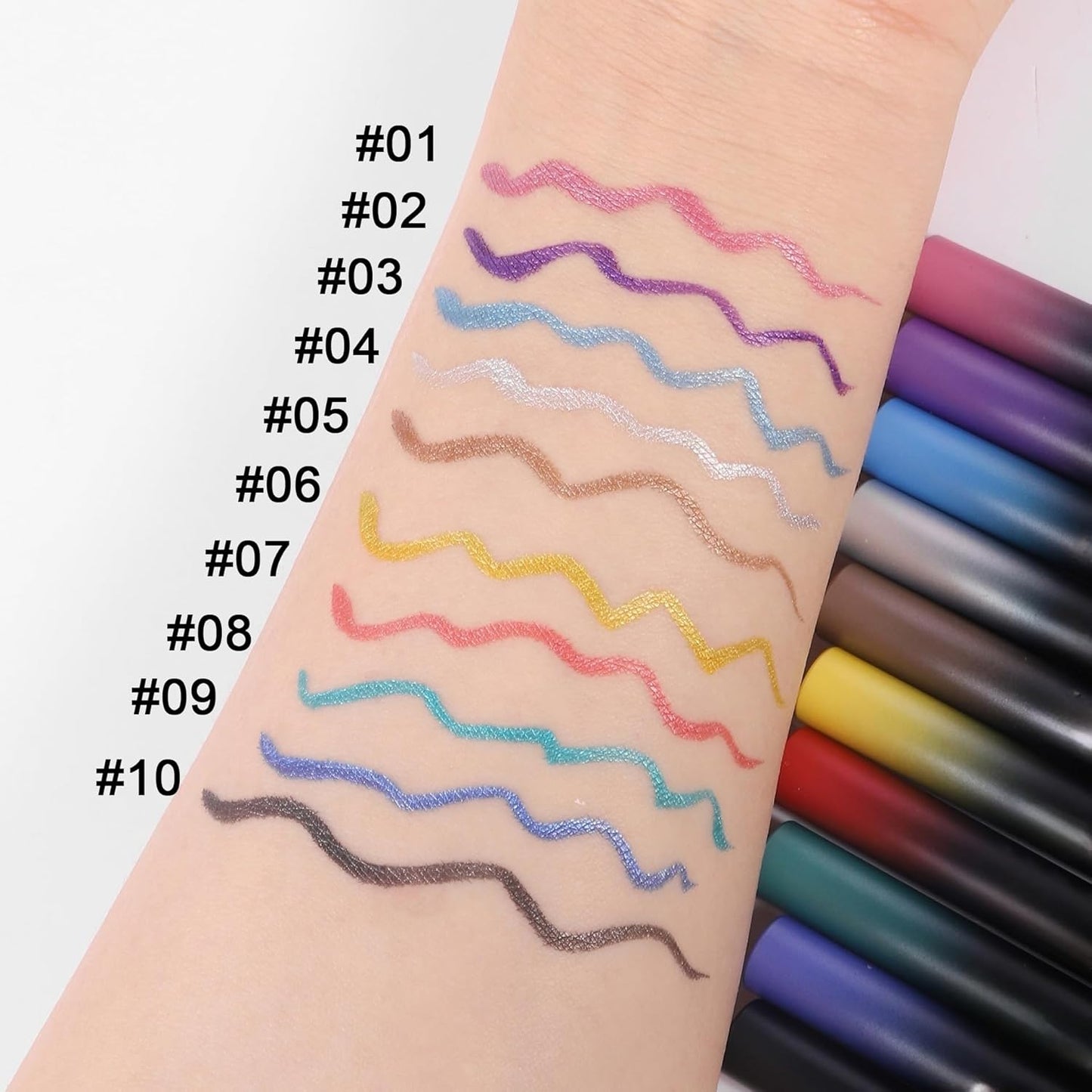 liquid eye liner pencil long lasting stage makeup metallic high pigment colored eyeliner Yellow