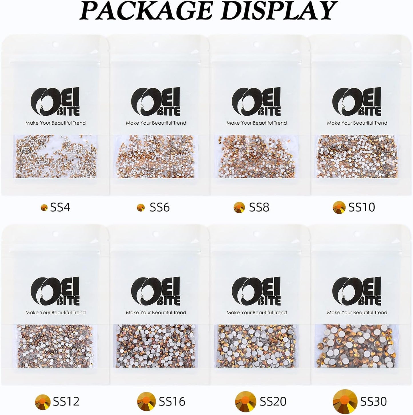 Gold Flatback Rhinestones, Glass Rhinestones for Nail Art and Craft, Glue Fix, Loose Crystal Gemstones(Gold, SS30, 288pcs, 6.4-6.6mm)