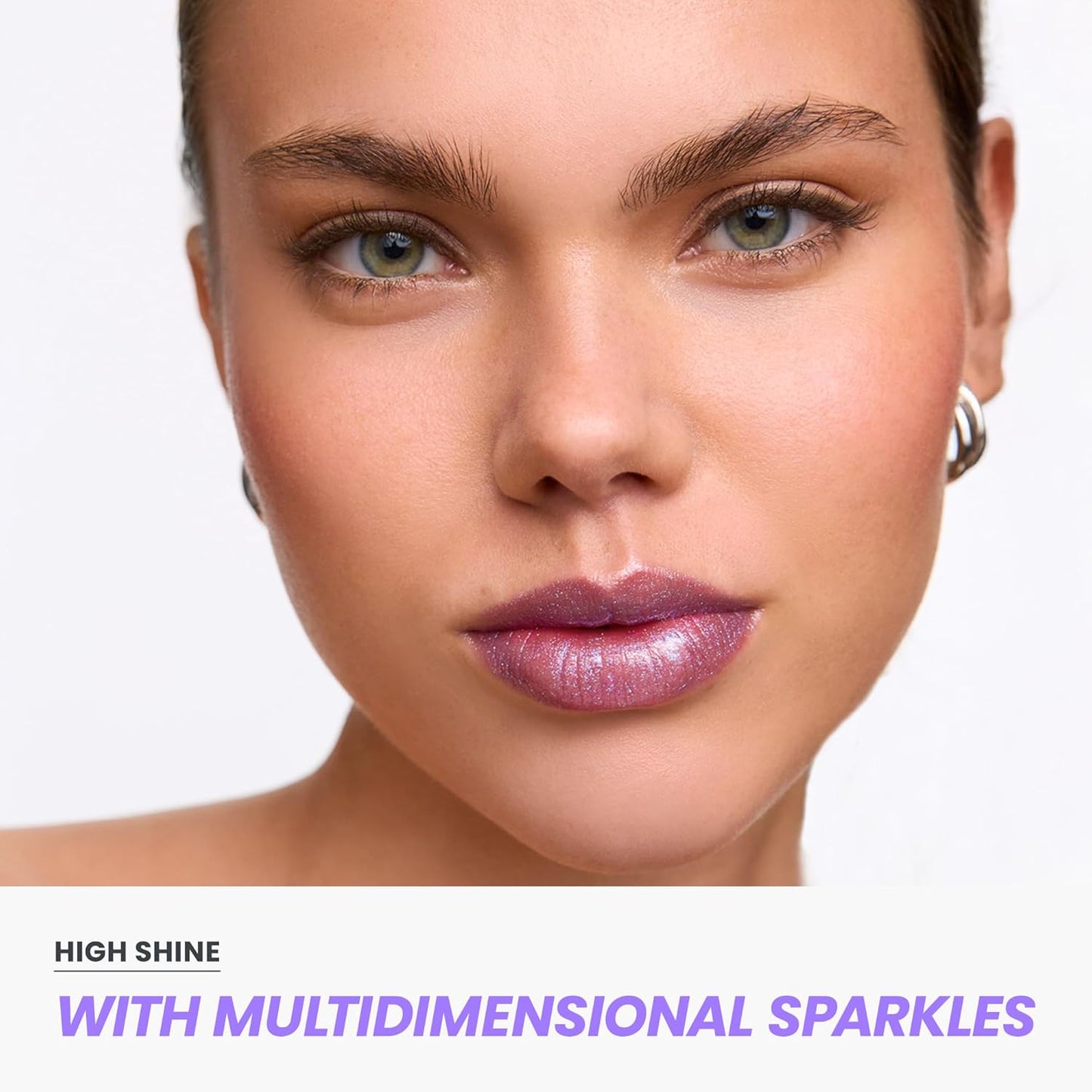 Wonderskin Lip Gloss Blading Top Gloss, Hydrating and High Shine Finish Lip Makeup (Blue Glitter)