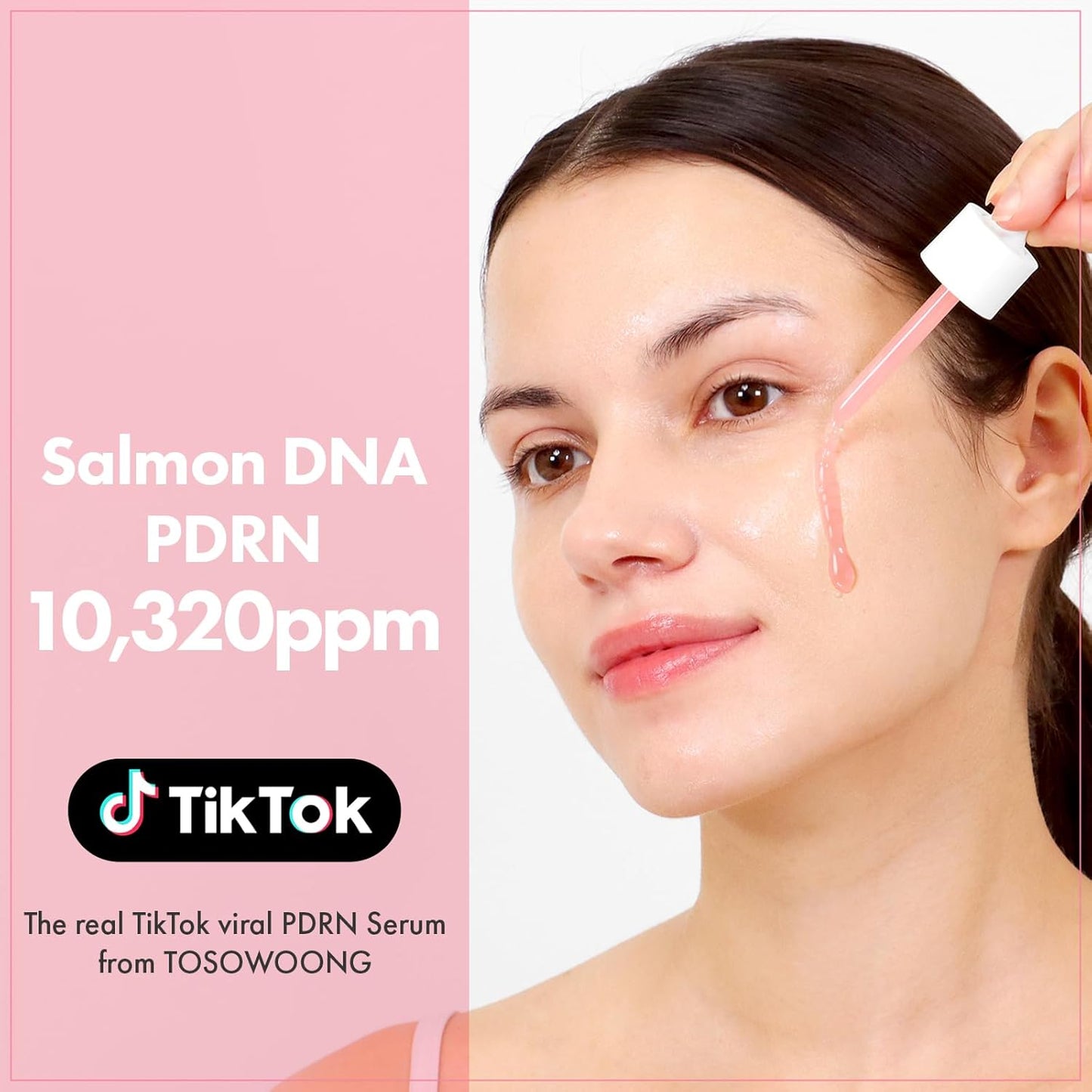 Pink Peptide 12 PDRN Serum With Salmon DNA PDRN 10,320ppm, 12 Peptides, Niacinamide, Skin glow, Hydrating, Moisturizing, Firming, Uneven Skin Tone, Korean Skincare, 33ml, 1.11 fl.oz.