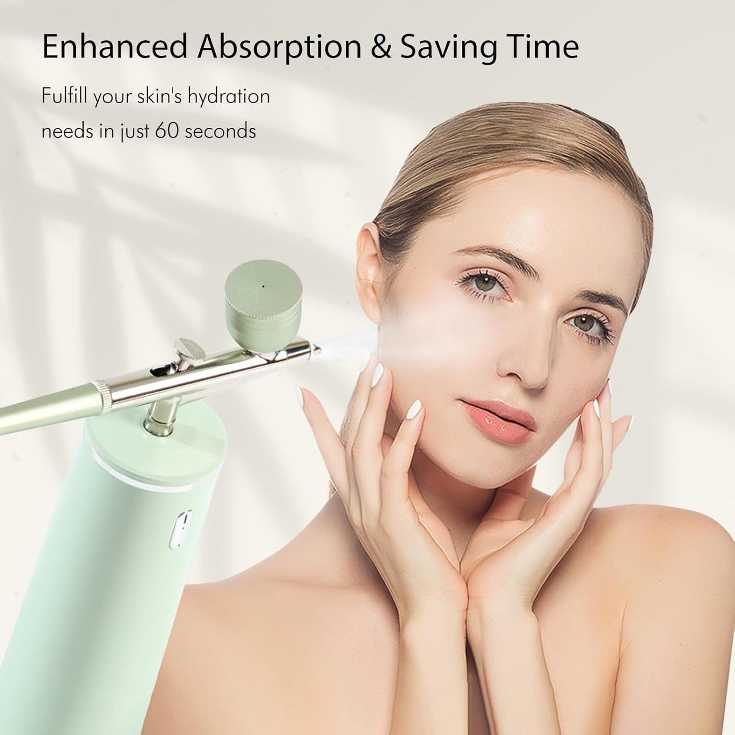 Facial Oxygen Spray Machine - High Pressure Nano Facial Steamer with 0.3mm Nozzle - Rechargeable Portable Nano Mist Injector Sprayer for Deep Moisturizing Face Skincare