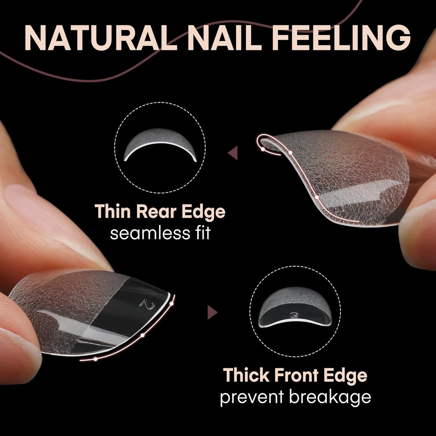 Short Oval Round Nail Tips: 360Pcs Soft Gel Pre-shaped Full Cover Half Matte Short Oval Gel Nail Tips Press on Fake Nails Acrylic for Nail Extension DIY Salon 12 Sizes